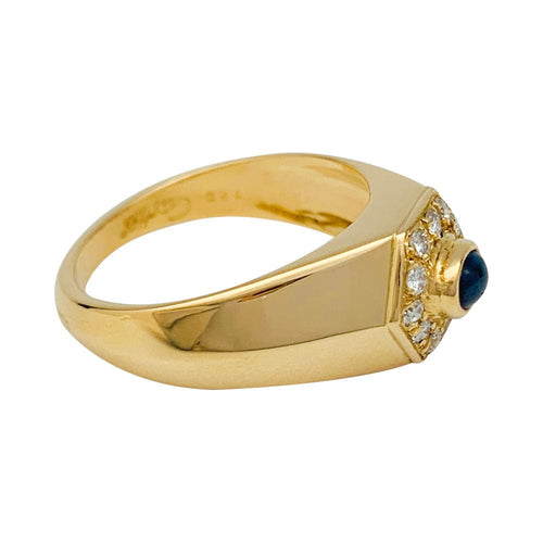 Bague 54 Bague Cartier or jaune diamants et saphir. 58 Facettes 31678