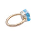 Ring 53 Pomellato ring, “Nudo Maxi”, two golds and blue topaz. 58 Facettes 32764