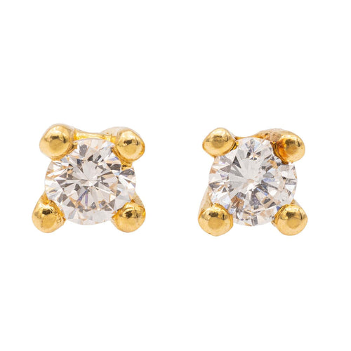 Boucles d'oreilles Boucles d'oreilles Puces Or jaune diamant 58 Facettes 2382025CN