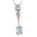 Art Deco Platinum Aquamarine Necklace Pendant 58 Facettes 1