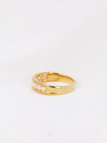 Bague 53 Demi-Alliance américaine diamants 0,36 ct 58 Facettes J99