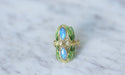 Bague Bague Art Nouveau Libellule Or Jaune Opales Diamants Email 58 Facettes