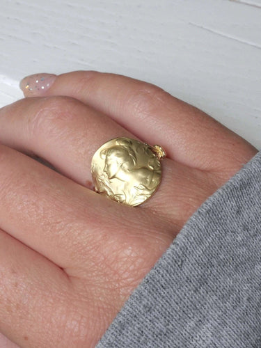 Bague Grande bague plaque femme Art Nouveau 58 Facettes