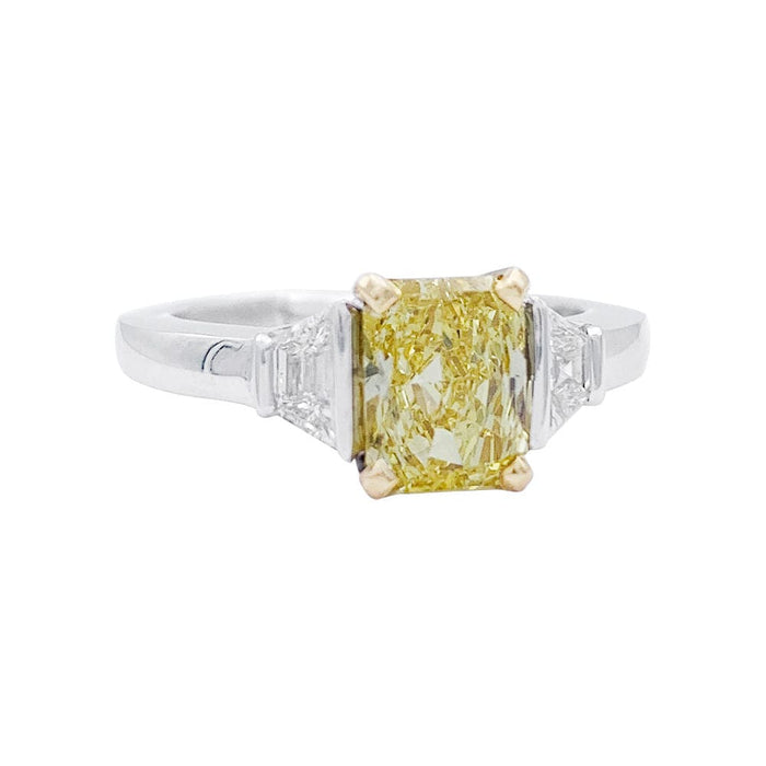 Bague 53 Bague diamant Fancy Intense Yellow, deux ors. 58 Facettes 32606