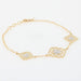 Bracelet Yellow and white gold diamond bracelet arabesques 58 Facettes BG206