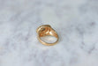 Ring Vintage swirl ring in rose gold and diamonds 58 Facettes