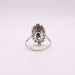 Ring Marquise Sapphire shuttle diamond ring 58 Facettes