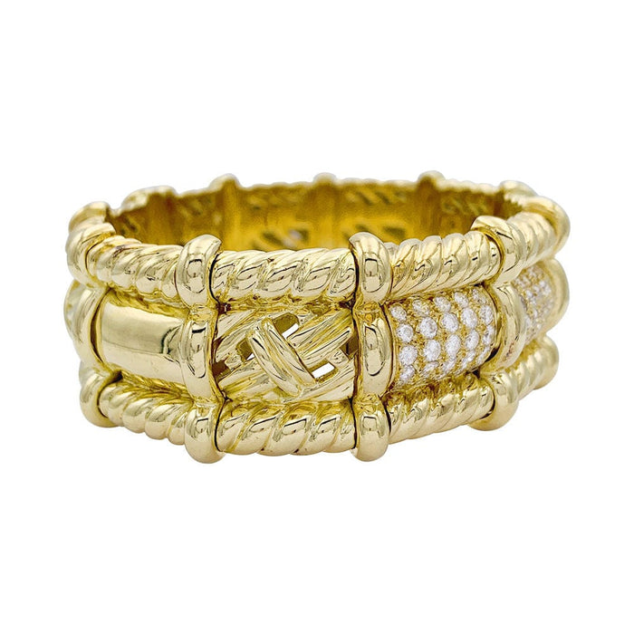 Bracelet Bracelet vintage, or jaune et diamants. 58 Facettes 32460