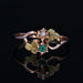 Ring 51 Old fine emerald pearl ring 58 Facettes 18-018B