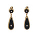 Onyx and fine pearl drop earrings 58 Facettes 23-184
