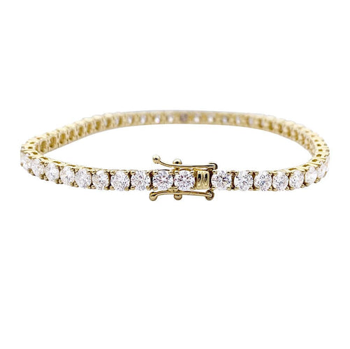 Bracelet Bracelet ligne diamants or jaune. 58 Facettes 33151