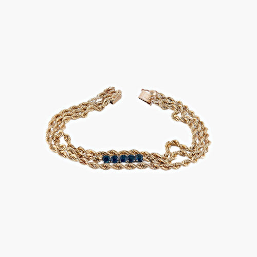 Bracelet Or Jaune BRACELET "DOLCE" OR & SAPHIRS 58 Facettes BO/220028 RIV