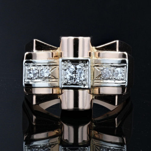 Bague 56 Bague tank noeud diamants 58 Facettes 21-621