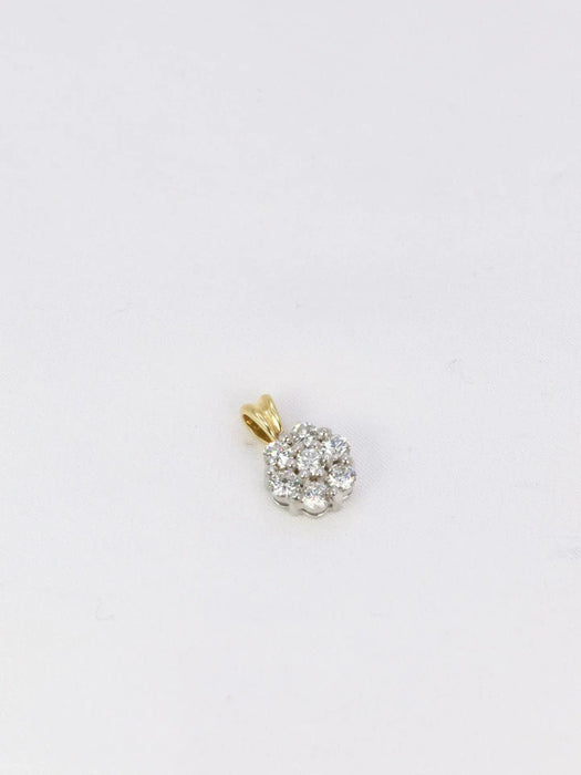 Pendentif Pendentif fleur 2 Ors Diamants 58 Facettes J278
