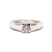 White gold diamond solitaire ring 58 Facettes