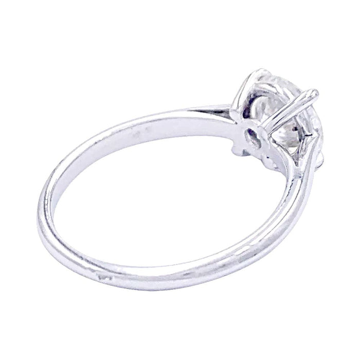 Bague 52 Bague solitaire en or blanc, diamant 1,36 carat. 58 Facettes 32183