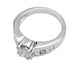 Bague 52 Bague solitaire accompagné de diamants baguette. 58 Facettes 30920