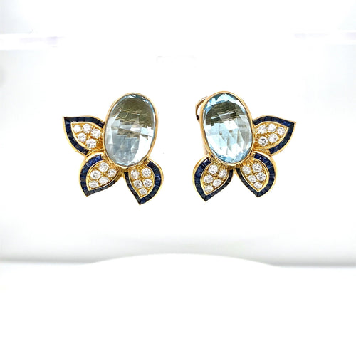 Bague 52 Bague cocktail Diamant Saphir Topaze 58 Facettes