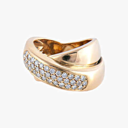 Bague 53.5 / Diamants / Or Jaune BAGUE "LIEN" OR & DIAMANTS 58 Facettes BO/220023 RIV