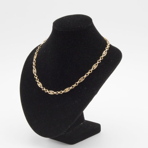 Collier Chaine ancienne de montre en or rose 58 Facettes 21-787