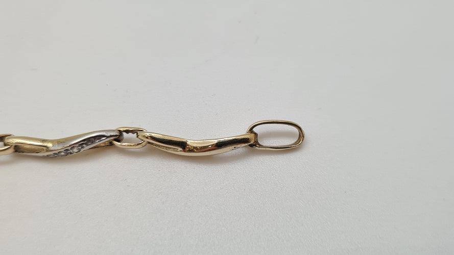 Bracelet Gourmette en Or Jaune & diamants 58 Facettes