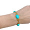 Bracelet Bracelet en or jaune, turquoises. 58 Facettes 31468