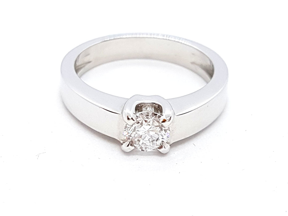 Bague 53 Bague Solitaire Or blanc Diamant 58 Facettes 578709RV