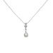 Necklace Diamond and fine pearl necklace, white gold. 58 Facettes 30725
