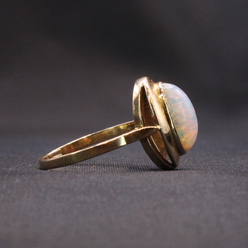 Bague 52.5 Bague Or jaune Opale 58 Facettes