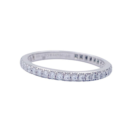 Bague 52 Alliance Tiffany&Co., "Eternité", platine et diamant. 58 Facettes 32411