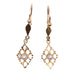 Dormeuses diamond pattern earrings, pearl 58 Facettes