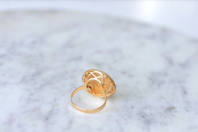 Bague Bague pièce Marianne 10 Francs en or jaune 58 Facettes