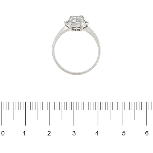 Bague 55 Bague Aigue-marine Diamants 58 Facettes 34801