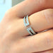 Ring 63 White gold and diamond ring 58 Facettes 27189