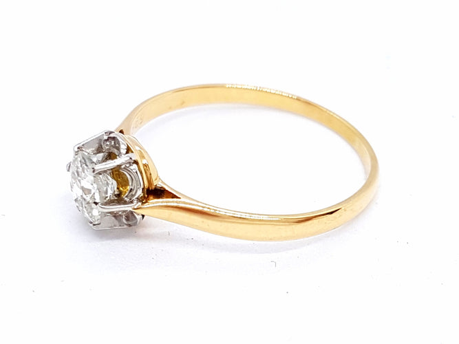 Bague 55 Bague Solitaire Or jaune Diamant 58 Facettes 05764CD