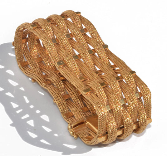 Bracelet Bracelet en or jaune tissé 58 Facettes 0
