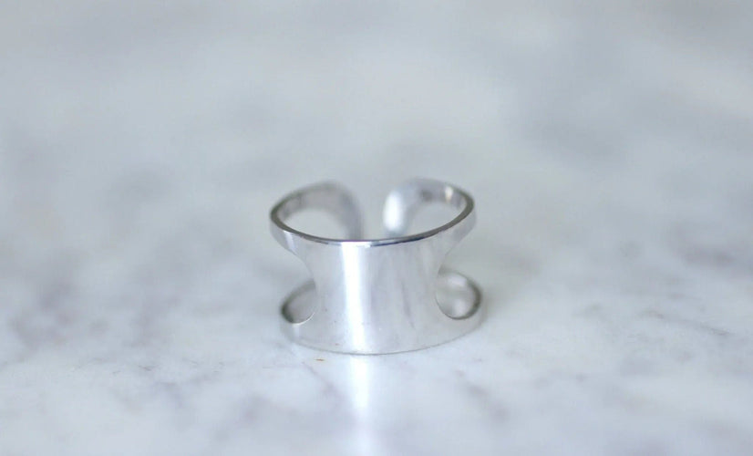 Bague 55 Bague Or blanc Pierre Cardin Space Age 58 Facettes