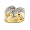 Bague 59 Bagues ruban 2 ors diamants 58 Facettes 14836