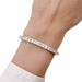 Bracelet Line bracelet in white gold and princess-cut diamonds. 58 Facettes 32893