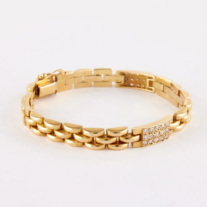 Bracelet Bracelet en or, diamants 58 Facettes