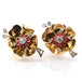 Earrings Earrings Yellow gold Platinum Diamonds Ruby 58 Facettes 25344