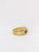 Bague 58 ANDRE VASSORT (att à) Bague vintage en or, diamants et saphir ovale 58 Facettes J182