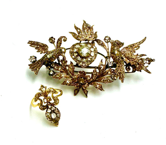 Broche Ensemble broche et bague Empire austro-hongrois 58 Facettes