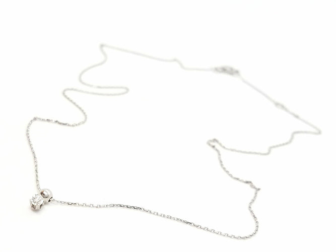 Collier Collier Chaîne + pendentif Or blanc Diamant 58 Facettes 579129RV