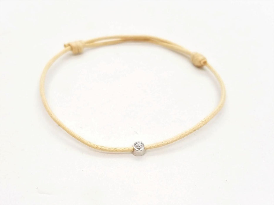 Bracelet Bracelet Cordon Or rose Diamant 58 Facettes 578852RV
