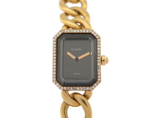 Vintage watch CHANEL premiere chain gm watch 18k yellow gold diamonds quartz 58 Facettes 240116