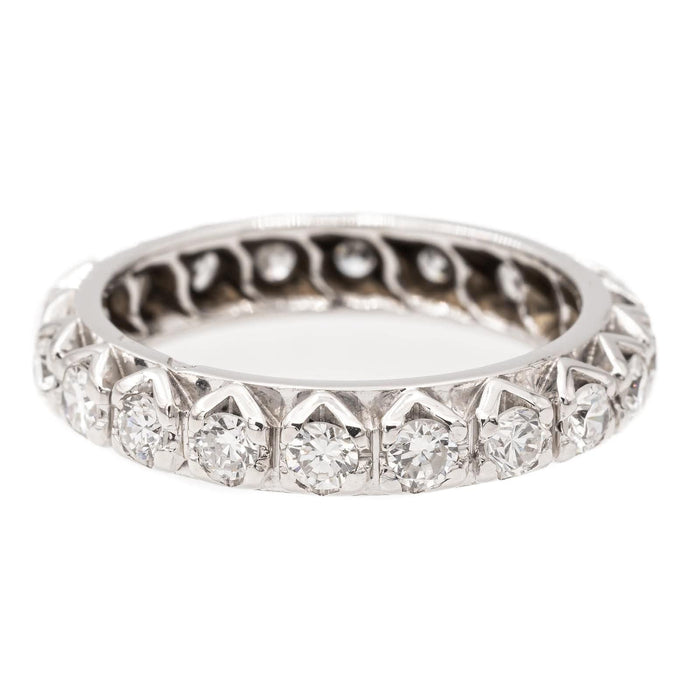 Bague 51 Bague Alliance Or blanc Diamant 58 Facettes 2284199CN