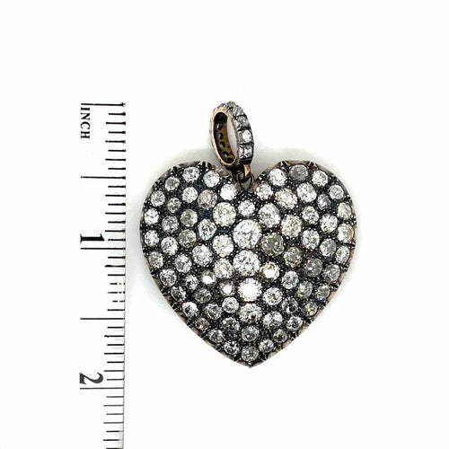 Pendentif Pendentif Coeur Diamant Or Argent 58 Facettes