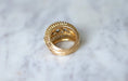 Ring Vintage wire ring in pink gold with diamonds 58 Facettes