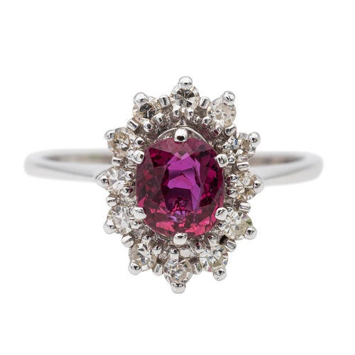 Bague 54 Bague Pompadour Or blanc Saphir 58 Facettes 2634193CN